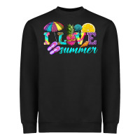 Black i love summer Heavyweight Sweatshirt - texasbilliewilder