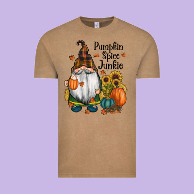 Pumpkin Spice Junkie Vintage Tee Designed By Ranaportraitstore