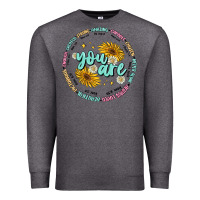 Charcoal Heather you are inspiration Premium Sweatshirt - MaliasSmallBusiness