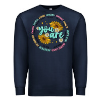 Navy you are inspiration Premium Sweatshirt - MaliasSmallBusiness