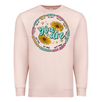 Pale Pink you are inspiration Premium Sweatshirt - MaliasSmallBusiness