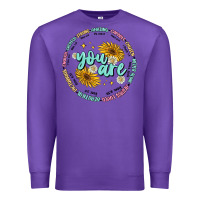 Purple you are inspiration Premium Sweatshirt - MaliasSmallBusiness