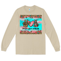 Mushroom peace love pitbull Long Sleeve Tee - JahusDesignShop