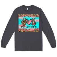 Smoke peace love pitbull Long Sleeve Tee - JahusDesignShop