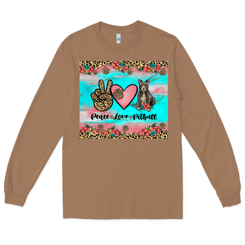 Peace Love Pitbull Long Sleeve Tee by JahusDesignShop | Teevron