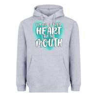 Heather Grey i have got a good heart but this mouth Heavyweight Hoodie - MaliasSmallBusiness