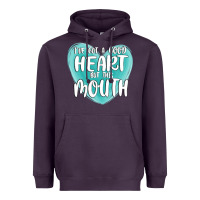 Plum i have got a good heart but this mouth Heavyweight Hoodie - MaliasSmallBusiness