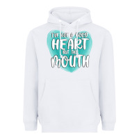 White i have got a good heart but this mouth Heavyweight Hoodie - MaliasSmallBusiness