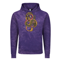 Cloud Purple green and yellow dragon Vintage Hoodie - RanaPortraitStore