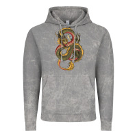 Cloud Rock green and yellow dragon Vintage Hoodie - RanaPortraitStore