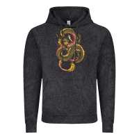 Green And Yellow Dragon Vintage Hoodie | Teevron