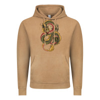 Vintage Camel green and yellow dragon Vintage Hoodie - RanaPortraitStore