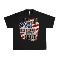 Black Home of the free because of the brave 4th of july Urban Heavy Tee - CowGirlArtShop