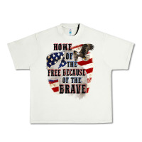 Pistachio Home of the free because of the brave 4th of july Urban Heavy Tee - CowGirlArtShop