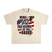 Sandshell Home of the free because of the brave 4th of july Urban Heavy Tee - CowGirlArtShop