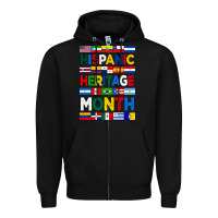 Black hispanic haritage month flags Zipper Hoodie - BundleAndBundleShop