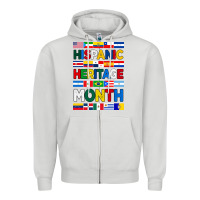 Dove Grey hispanic haritage month flags Zipper Hoodie - BundleAndBundleShop