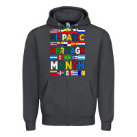 Smoke hispanic haritage month flags Zipper Hoodie - BundleAndBundleShop