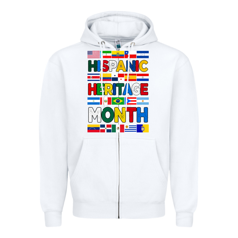 Hispanic Haritage Month Flags Zipper Hoodie by BundleAndBundleShop | Teevron