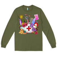 Army Green nurse  summer Long Sleeve Tee - AdoDesignShop