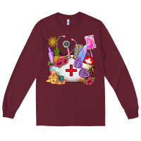 Burgundy nurse  summer Long Sleeve Tee - AdoDesignShop