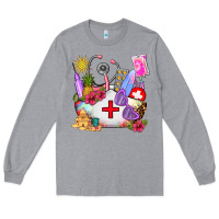 Heather Grey nurse  summer Long Sleeve Tee - AdoDesignShop