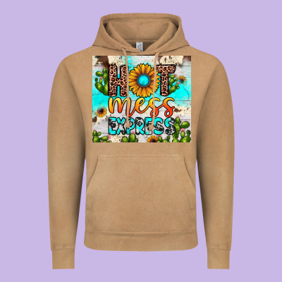 Hot Mess Express Vintage Hoodie Designed By Jahusdesignshop