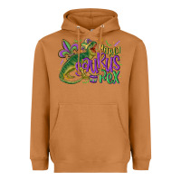 Meerkat mardi saurus rex mardi gras Heavyweight Hoodie - MaliasSmallBusiness