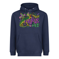 Navy mardi saurus rex mardi gras Heavyweight Hoodie - MaliasSmallBusiness