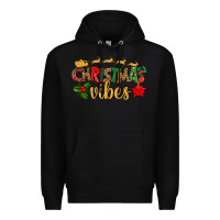 Black christmas vibes Premium Hoodie - BundleAndBundleShop