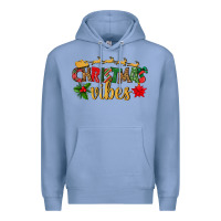 Colony Blue christmas vibes Premium Hoodie - BundleAndBundleShop