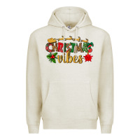 Oatmeal Heather christmas vibes Premium Hoodie - BundleAndBundleShop