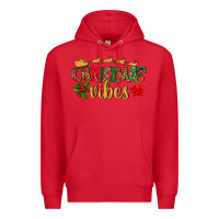 Red christmas vibes Premium Hoodie - BundleAndBundleShop
