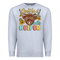 Heather Grey dont be a salty heifer Premium Sweatshirt - MaliasSmallBusiness