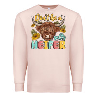 Pale Pink dont be a salty heifer Premium Sweatshirt - MaliasSmallBusiness