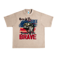 French Oak Home of the free because of the brave 4th of july Urban Heavy Tee - CowGirlArtShop