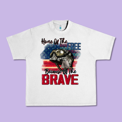 Home Of The Free Because Of The Brave 4th Of July Urban Heavy Tee Designed By Cowgirlartshop