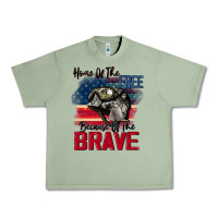 Oil Green Home of the free because of the brave 4th of july Urban Heavy Tee - CowGirlArtShop