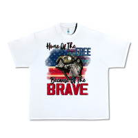 White Home of the free because of the brave 4th of july Urban Heavy Tee - CowGirlArtShop