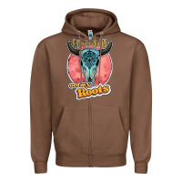 Chestnut blame it all on my roots bull skull black Zipper Hoodie - JahusDesignShop