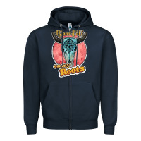 Navy blame it all on my roots bull skull black Zipper Hoodie - JahusDesignShop