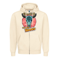 Sandshell blame it all on my roots bull skull black Zipper Hoodie - JahusDesignShop