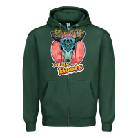 Sports Green blame it all on my roots bull skull black Zipper Hoodie - JahusDesignShop