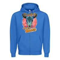 True Royal blame it all on my roots bull skull black Zipper Hoodie - JahusDesignShop