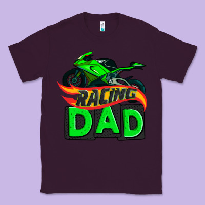 Racing Dad With Racing Motorcycle Classic Tee Designed By Adodesignshop