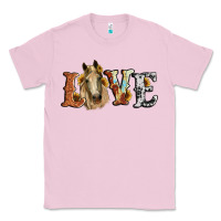 Bubblegum Pink love horse sunflower Classic Tee - RanaPortraitStore