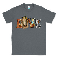 Charcoal Heather love horse sunflower Classic Tee - RanaPortraitStore