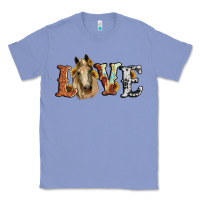 Colony Blue love horse sunflower Classic Tee - RanaPortraitStore