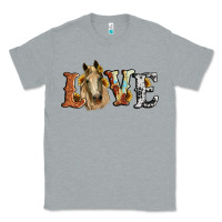 Heather Grey love horse sunflower Classic Tee - RanaPortraitStore
