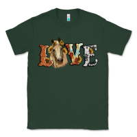 Sports Green love horse sunflower Classic Tee - RanaPortraitStore